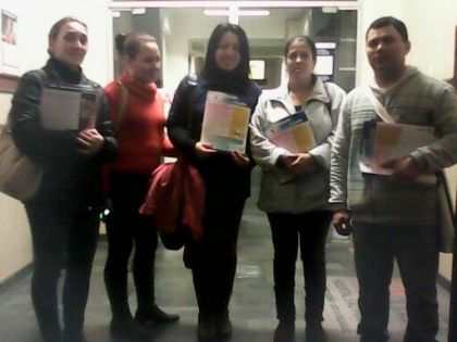 SITESSCH - Sindicato dos Trabalhadores em Estabelecimentos de Servios de Sade de Chapec e regio Campanha de filiao no Oeste tem saldo positivo    A diretora de formação da Fetessesc, Tatiane de Castro e os dirigentes...