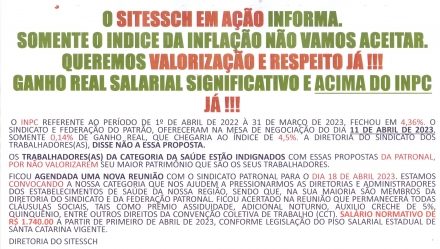 SITESSCH - Sindicato dos Trabalhadores em Estabelecimentos de Servios de Sade de Chapec e regio -